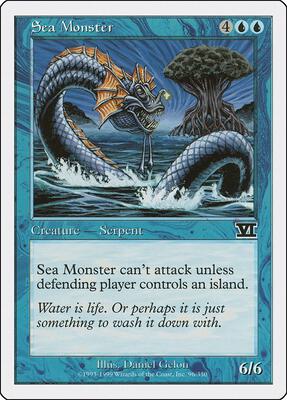 Sea Monster card from Classic Sixth Edition