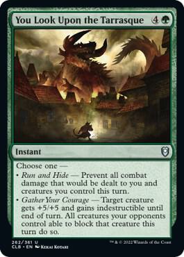 You Look Upon the Tarrasque card from Commander Legends: Battle for Baldur's Gate