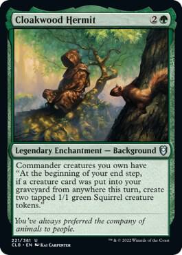 Cloakwood Hermit card from Commander Legends: Battle for Baldur's Gate