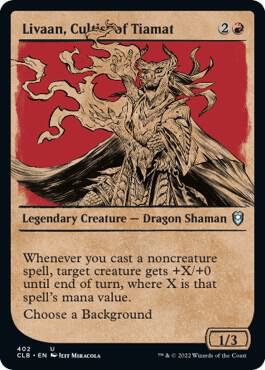 Livaan, Cultist of Tiamat (Showcase) card from Commander Legends: Battle for Baldur's Gate