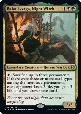 Baba Lysaga, Night Witch card from Commander Legends: Battle for Baldur's Gate