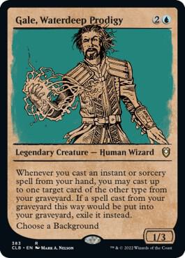 Gale, Waterdeep Prodigy (Showcase) card from Commander Legends: Battle for Baldur's Gate