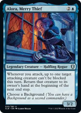 Alora, Merry Thief card from Commander Legends: Battle for Baldur's Gate