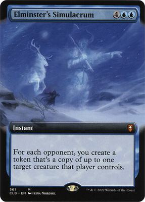 Elminster's Simulacrum (Extended Art) card from Commander Legends: Battle for Baldur's Gate
