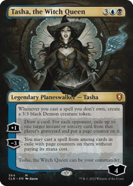 Tasha, the Witch Queen (Borderless) card from Commander Legends: Battle for Baldur's Gate