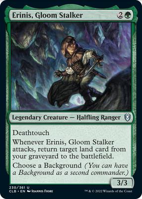 Erinis, Gloom Stalker card from Commander Legends: Battle for Baldur's Gate
