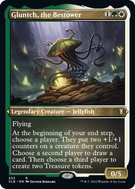 Gluntch, the Bestower (Foil Etched) card from Commander Legends: Battle for Baldur's Gate