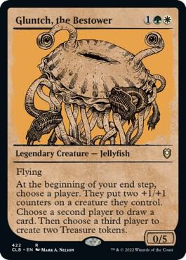 Gluntch, the Bestower (Showcase) card from Commander Legends: Battle for Baldur's Gate