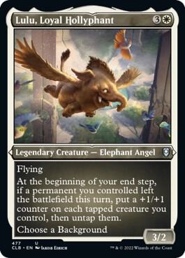 Lulu, Loyal Hollyphant (Foil Etched) card from Commander Legends: Battle for Baldur's Gate