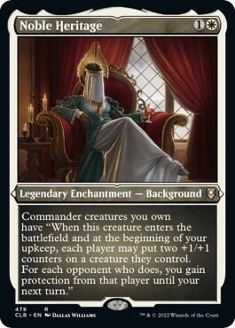 Noble Heritage (Foil Etched) card from Commander Legends: Battle for Baldur's Gate