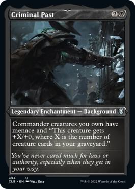 Criminal Past (Foil Etched) card from Commander Legends: Battle for Baldur's Gate