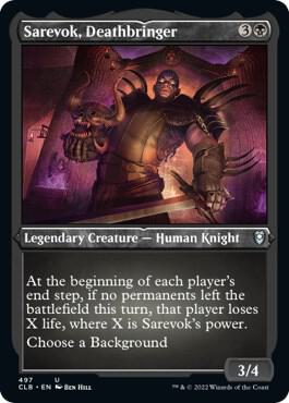 Sarevok, Deathbringer (Foil Etched) card from Commander Legends: Battle for Baldur's Gate