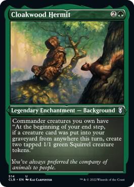 Cloakwood Hermit (Foil Etched) card from Commander Legends: Battle for Baldur's Gate