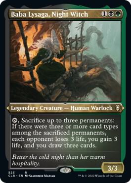 Baba Lysaga, Night Witch (Foil Etched) card from Commander Legends: Battle for Baldur's Gate