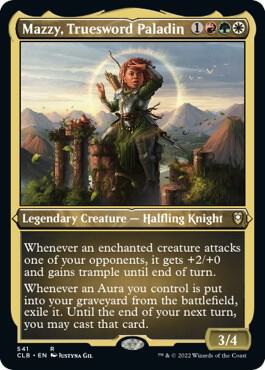 Mazzy, Truesword Paladin (Foil Etched) card from Commander Legends: Battle for Baldur's Gate