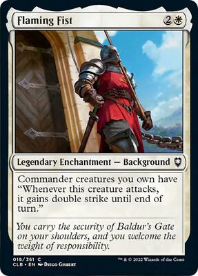 Flaming Fist card from Commander Legends: Battle for Baldur's Gate