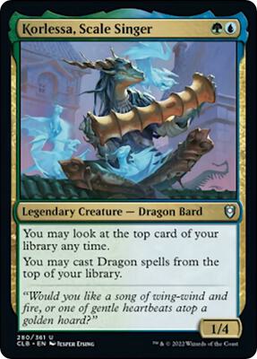 Korlessa, Scale Singer card from Commander Legends: Battle for Baldur's Gate