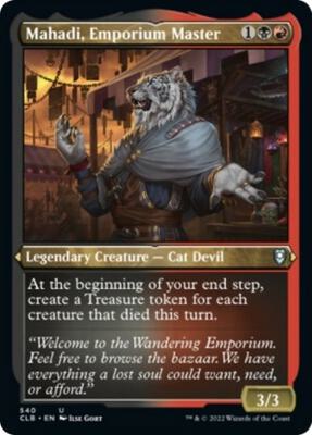 Mahadi, Emporium Master (Foil Etched) card from Commander Legends: Battle for Baldur's Gate