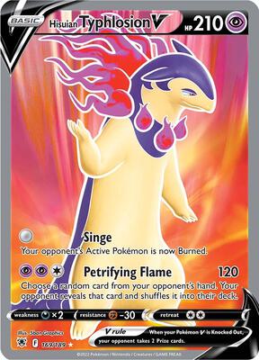 Hisuian Typhlosion V (Full Art) card from SWSH10: Astral Radiance