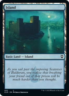 Island (455) card from Commander Legends: Battle for Baldur's Gate