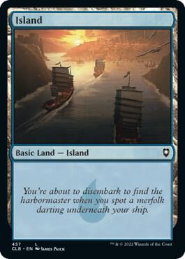 Island (457) card from Commander Legends: Battle for Baldur's Gate