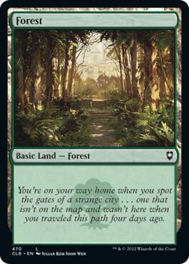 Forest (470) card from Commander Legends: Battle for Baldur's Gate