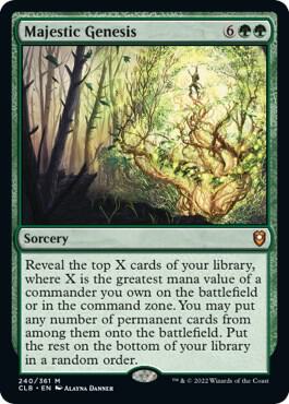 Majestic Genesis card from Commander Legends: Battle for Baldur's Gate