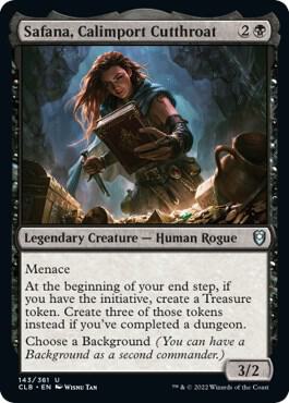 Safana, Calimport Cutthroat card from Commander Legends: Battle for Baldur's Gate