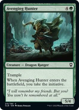 Avenging Hunter card from Commander Legends: Battle for Baldur's Gate