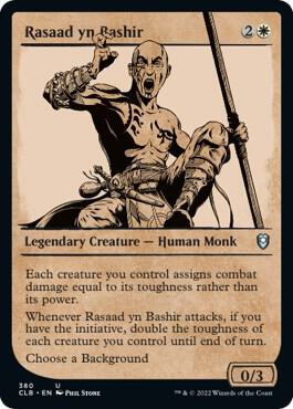 Rasaad yn Bashir (Showcase) card from Commander Legends: Battle for Baldur's Gate