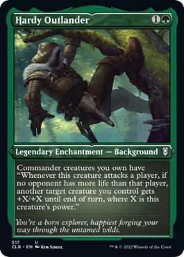 Hardy Outlander (Foil Etched) card from Commander Legends: Battle for Baldur's Gate