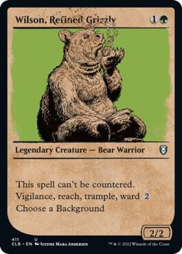 Wilson, Refined Grizzly (Showcase) card from Commander Legends: Battle for Baldur's Gate