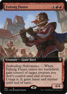 Firbolg Flutist (Extended Art) card from Commander Legends: Battle for Baldur's Gate