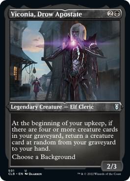 Viconia, Drow Apostate (Foil Etched) card from Commander Legends: Battle for Baldur's Gate