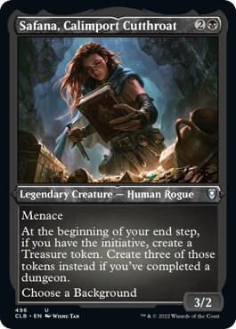 Safana, Calimport Cutthroat (Foil Etched) card from Commander Legends: Battle for Baldur's Gate