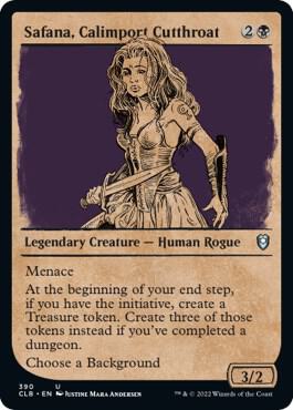 Safana, Calimport Cutthroat (Showcase) card from Commander Legends: Battle for Baldur's Gate