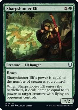 Sharpshooter Elf card from Commander Legends: Battle for Baldur's Gate