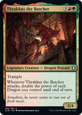 Thrakkus the Butcher card from Commander Legends: Battle for Baldur's Gate