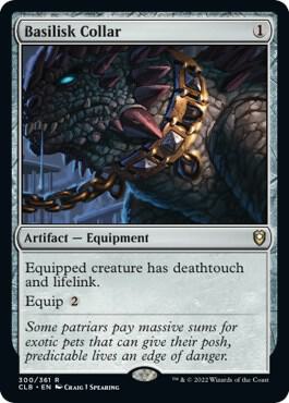 Basilisk Collar card from Commander Legends: Battle for Baldur's Gate