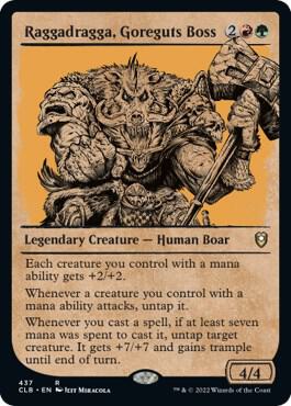 Raggadragga, Goreguts Boss (Showcase) card from Commander Legends: Battle for Baldur's Gate