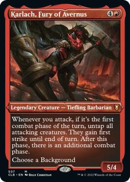 Karlach, Fury of Avernus (Foil Etched) card from Commander Legends: Battle for Baldur's Gate