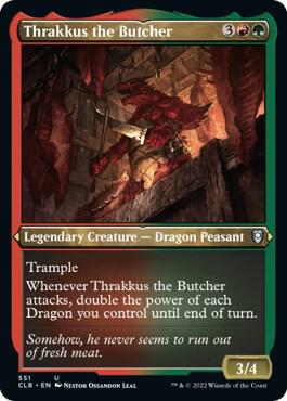 Thrakkus the Butcher (Foil Etched) card from Commander Legends: Battle for Baldur's Gate