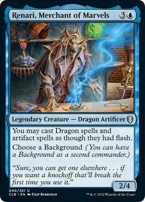 Renari, Merchant of Marvels card from Commander Legends: Battle for Baldur's Gate