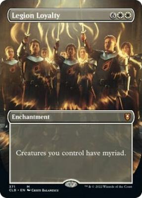Legion Loyalty (Borderless) card from Commander Legends: Battle for Baldur's Gate