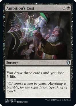 Ambition's Cost card from Commander Legends: Battle for Baldur's Gate