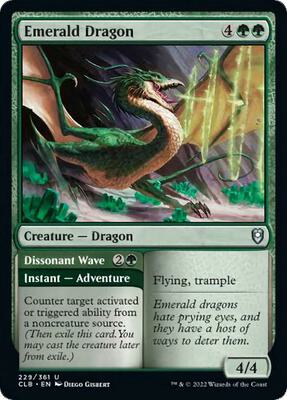 Emerald Dragon card from Commander Legends: Battle for Baldur's Gate