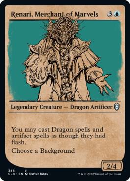 Renari, Merchant of Marvels (Showcase) card from Commander Legends: Battle for Baldur's Gate