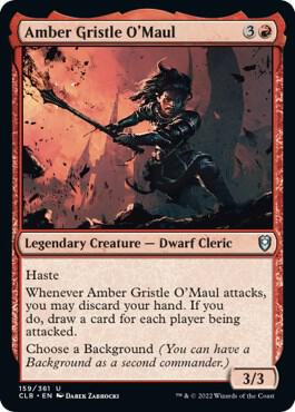 Amber Gristle O'Maul card from Commander Legends: Battle for Baldur's Gate