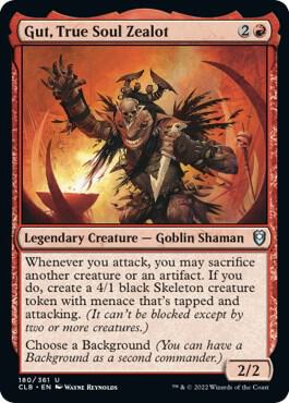 Gut, True Soul Zealot card from Commander Legends: Battle for Baldur's Gate