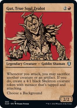 Gut, True Soul Zealot (Showcase) card from Commander Legends: Battle for Baldur's Gate
